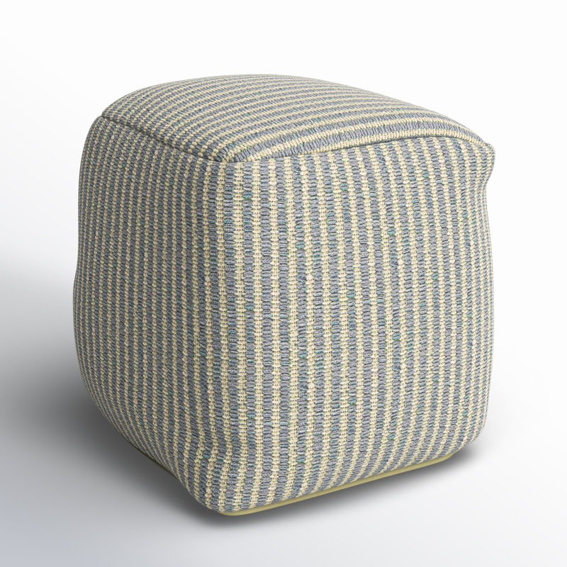 Repose-pieds d'extérieur avec coussin , Bleu glacial