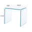 Petite table d'appoint et de bout en verre transparent