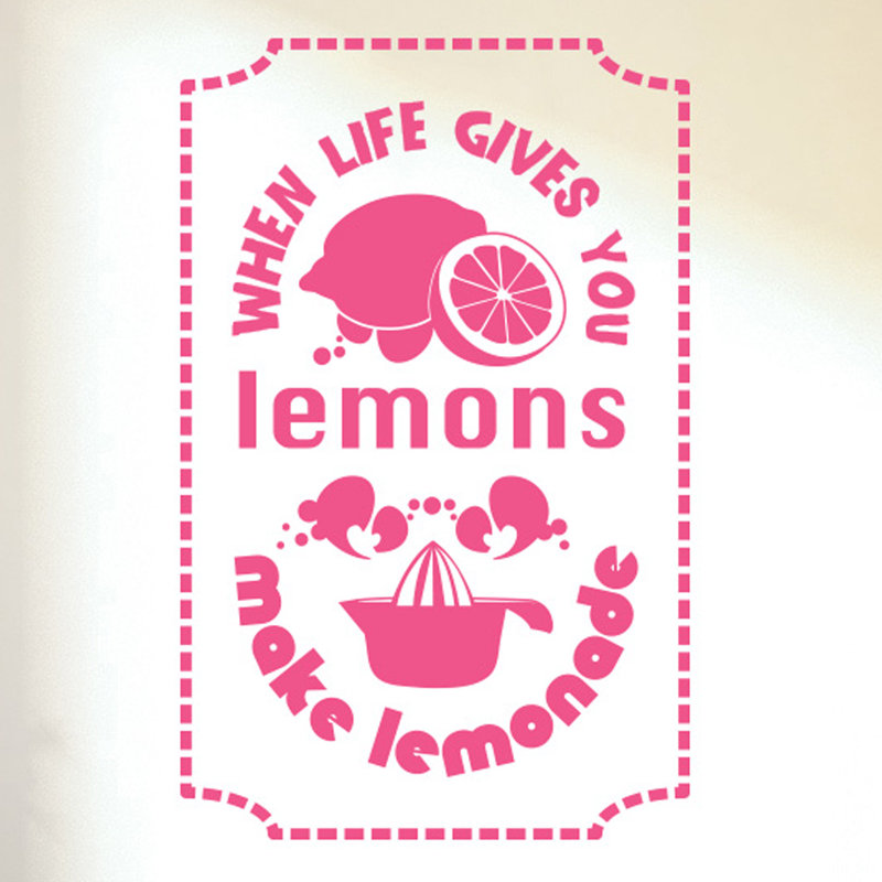 Food & Beverage Wall Decal, Large, Pink
