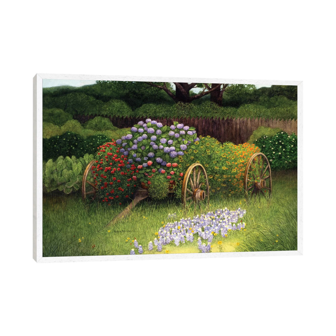 Flower Wagon von Marcia Matcham - Galerie-verpackte Leinwand Giclée auf Leinwand