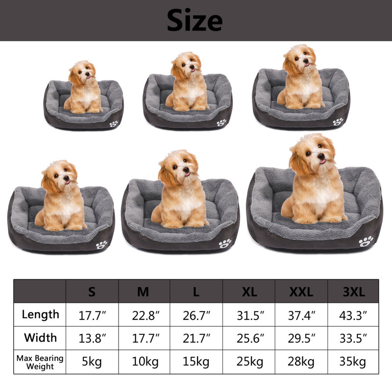 Lit pour chien Goncalves, Bleu / gris, Très grand (l 37,4 po x P 30 po x H 3 po)