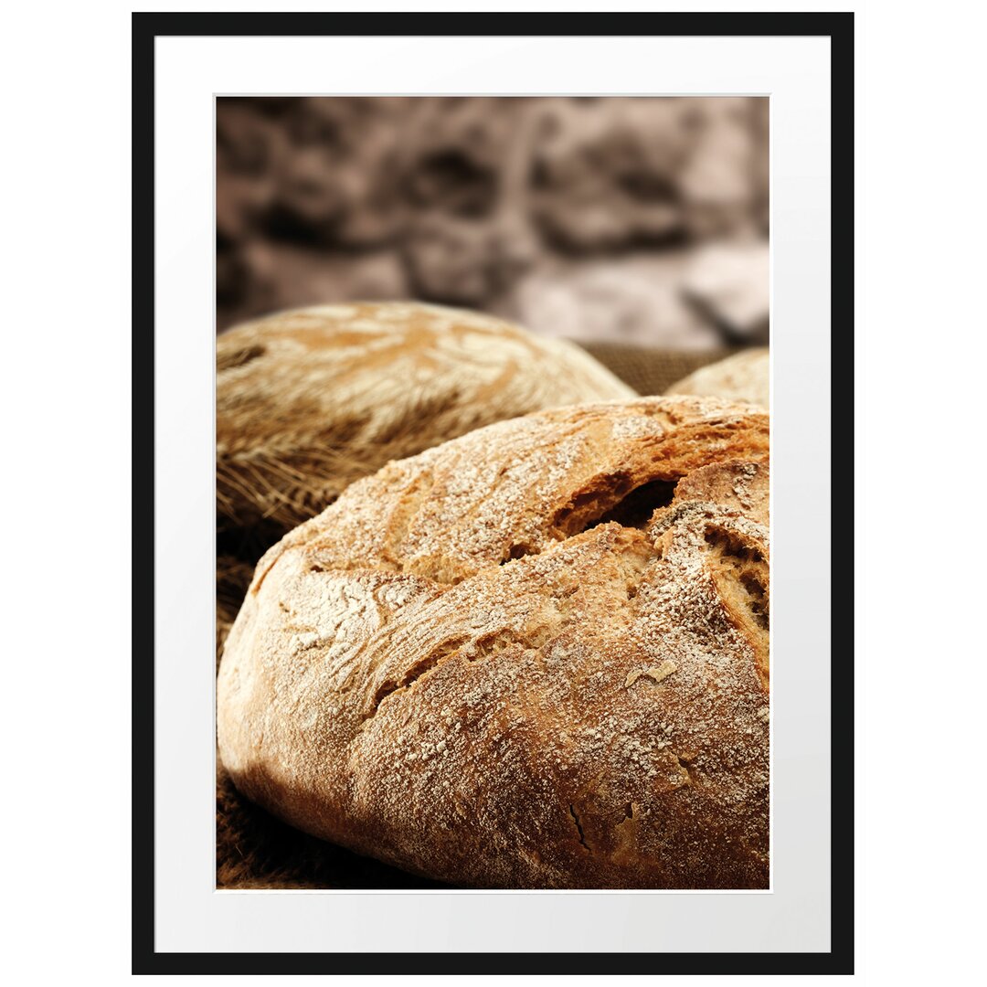 Gerahmtes Poster Frisch gebackenes Brot