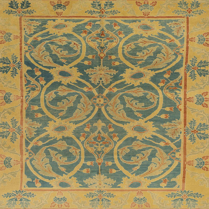 Tapis abstrait moderne 1675, Carré 5 pi