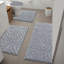 Ensemble de tapis de bain en microfibre 4 pièces avec envers antidérapant-2081493048