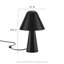 Jovial Metal Mushroom Table Lamp In Black-93235887
