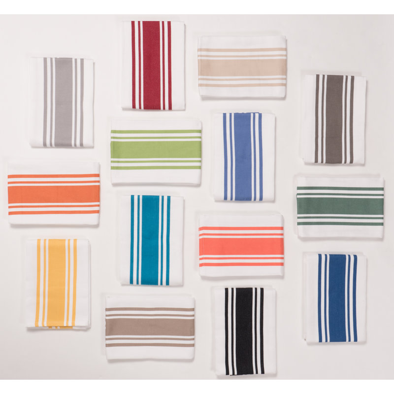 Drizzle Gray Cotton Tea Towel Set of 3