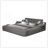 Smart Multifunctional Queen Size Bed With Massage, Storage, And Bluetooth Speakers In Gray
