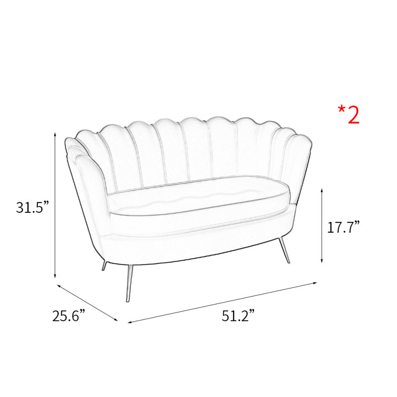Causeuse Eusebia, Mélange de polyester rose