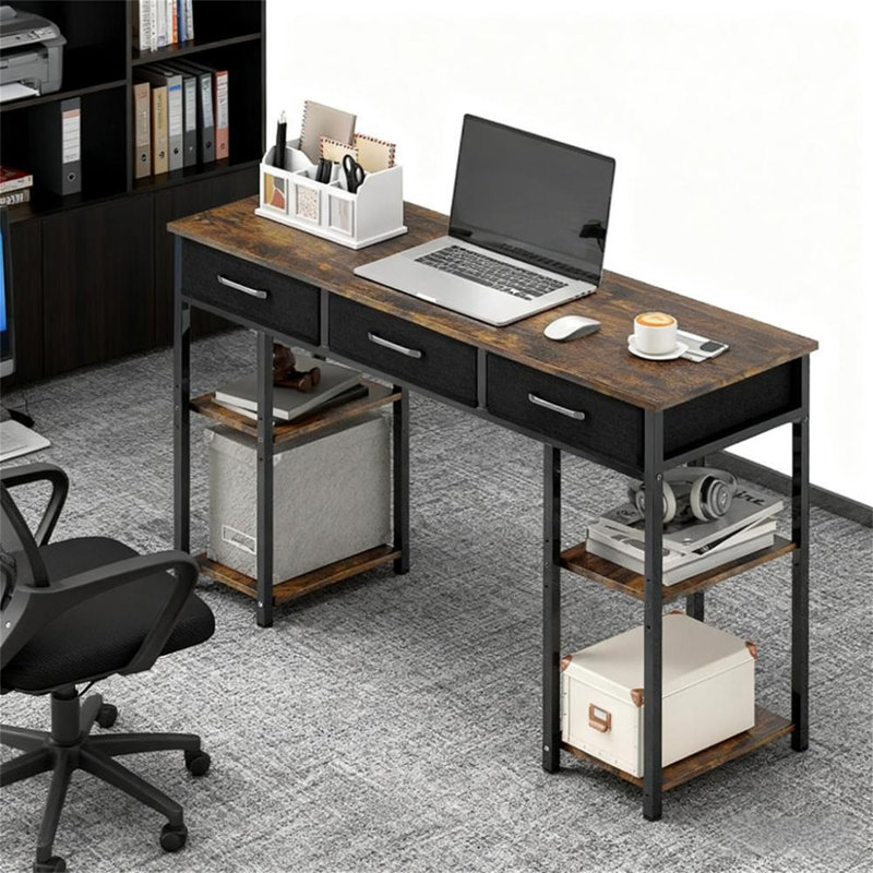 Bureau d'écriture (ne pas inclure les tabourets), Brun rustique
