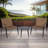 3 Pieces Outdoor Set with 2 PE Rattan Chairs