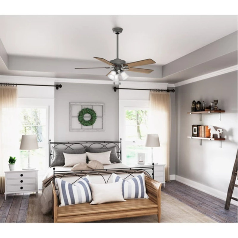 Ventilateur de plafond 52 po Swanson, Argent mat