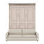 Grand lit escamotable avec canapé et lumières DEL, armoire murale peu encombrante, canapé-lit rembourré convertible