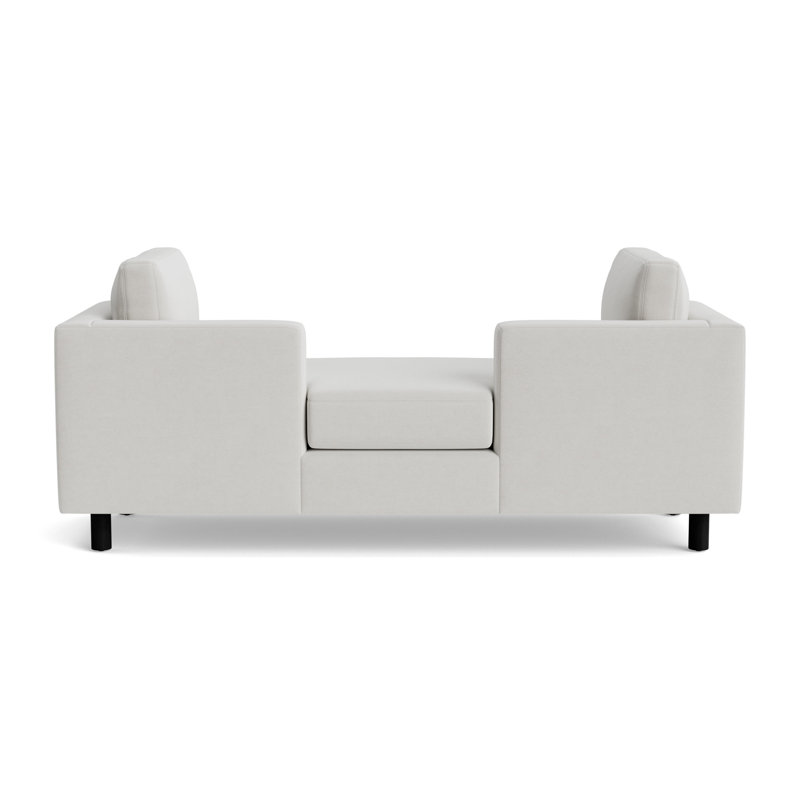 Hunter Lounge, Black, Performance Velvet - Silver