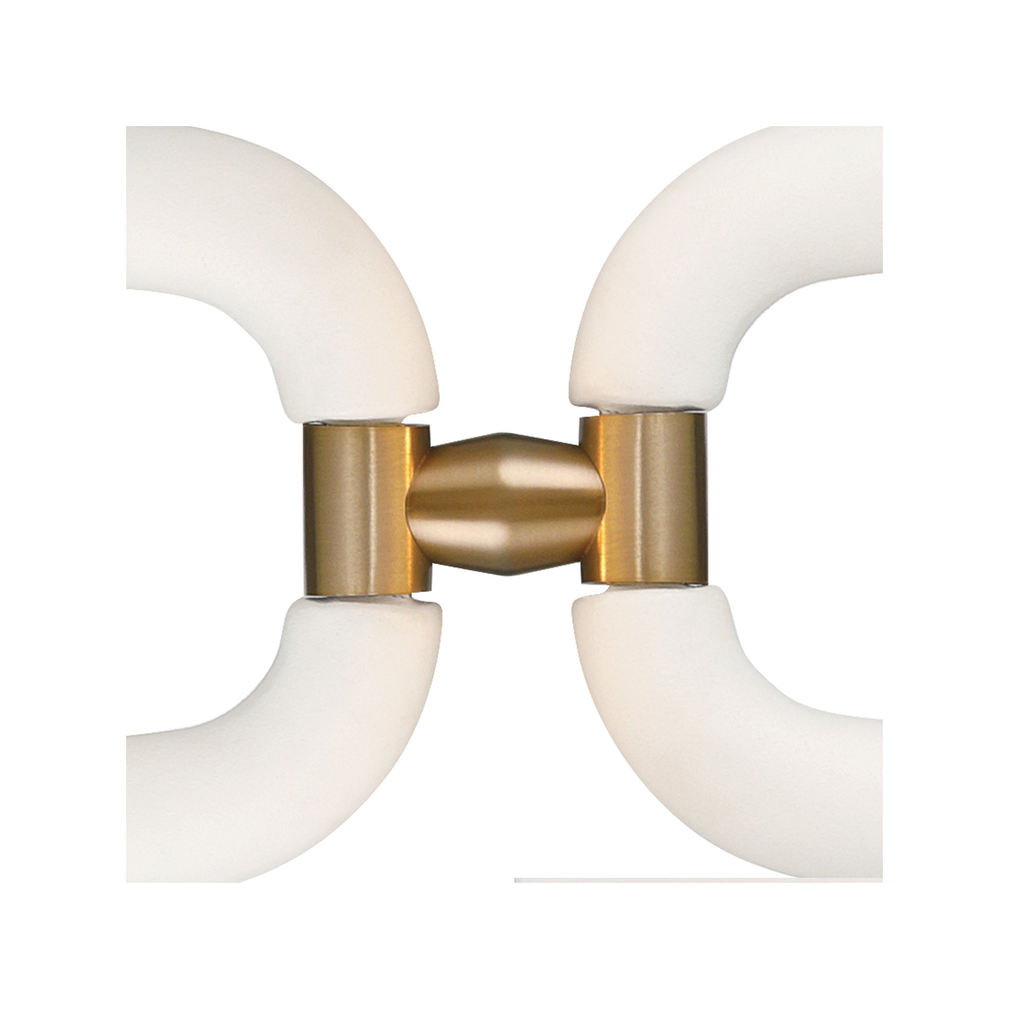 Arras Dimmable Tiered Chandelier, Aged Brass, 14.25" H x 22" W x 22" D, Milk White