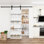 Sliding Barn Door With Four Levels Shelfs With Hardware Kit Included