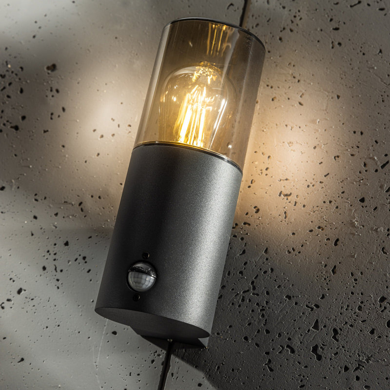 Brandton 24cm H Outdoor Wall Lantern, Dark Grey