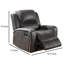 Fauteuil inclinable manuel Charles, similicuir, bois massif-106065309