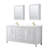 Daria 72'' Double Bathroom Vanity with Carrara Marble Top-40066247-70404273-70404272
