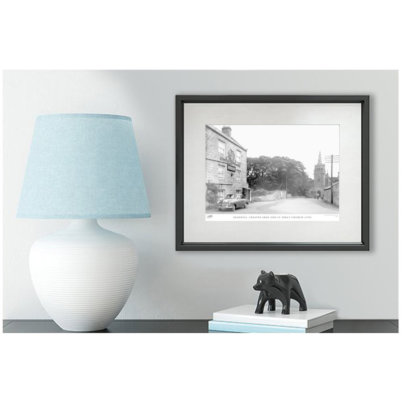 Beadnell, Craster Arms And St Ebbas Church C1955 - Single Picture Frame Print, 60cm H x 80cm W x 2.3cm D