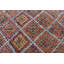 Tapis kilim en laine rouge, motif patchwork 63,4 x 116,5 pouces