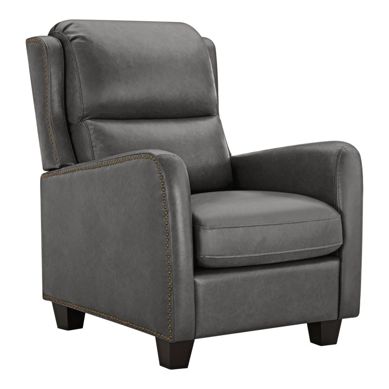 Chaise d'appoint en similicuir (ensemble de 2), Gris