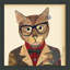 « funky cat 2 », impression