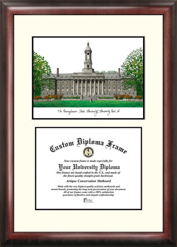 NCAA Scholar Diploma Picture Frame, Lions Nittany de Penn State, 17cm H x 21cm W x 2cm D