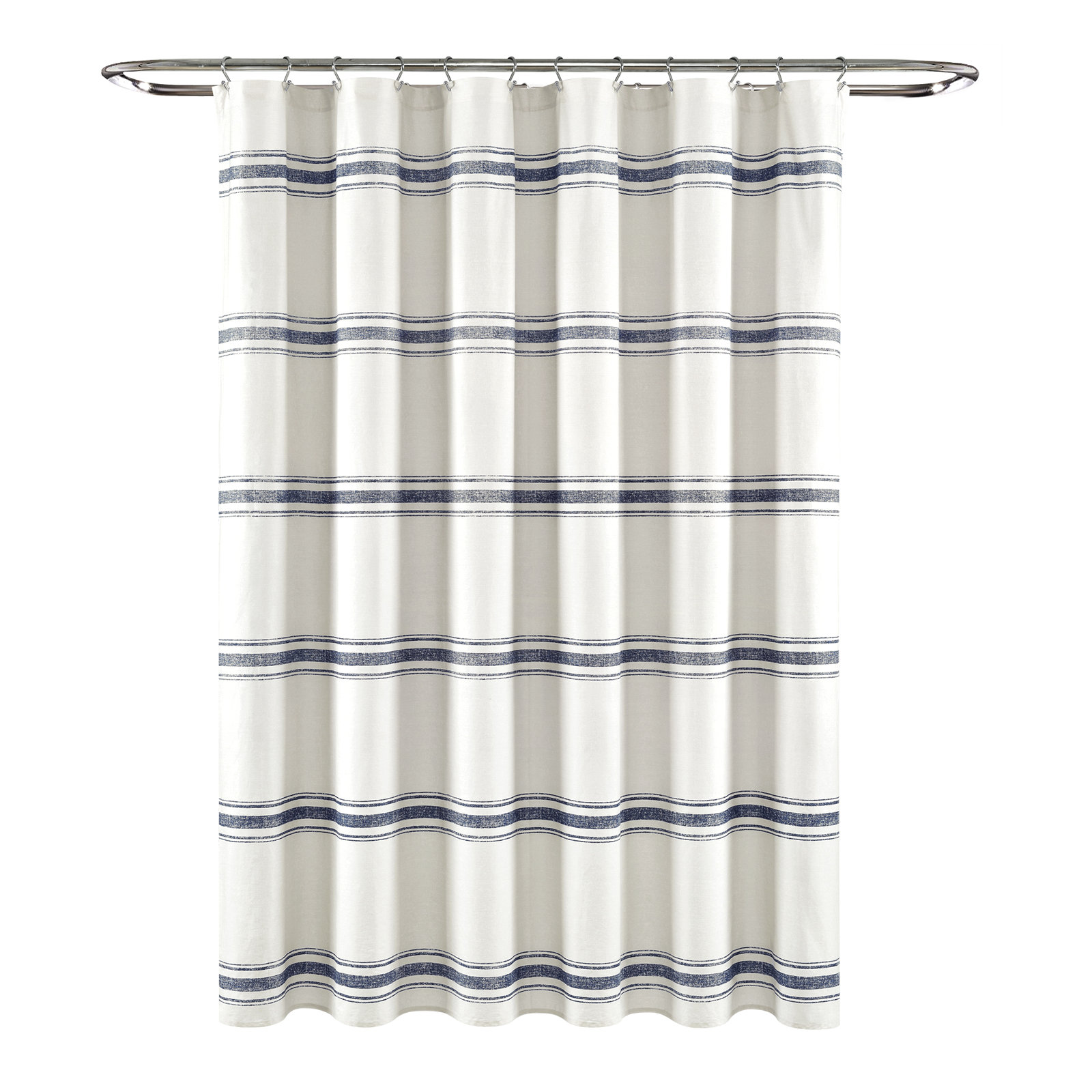 Gilroy Cotton Shower Curtain, Navy