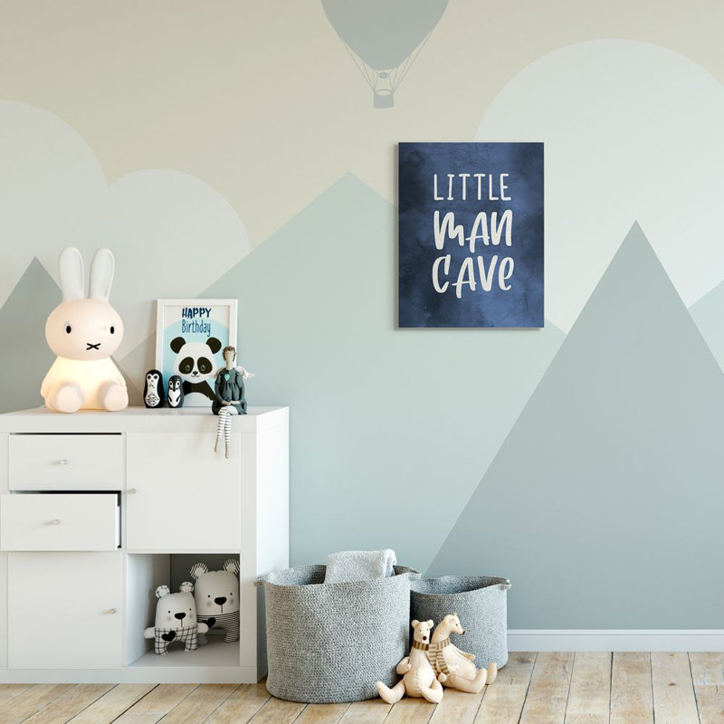 «Little Man Cave» par Daphne Polselli - impression d'art graphique, Toile tendue, H 20 po x l 16 po x 1,5 po