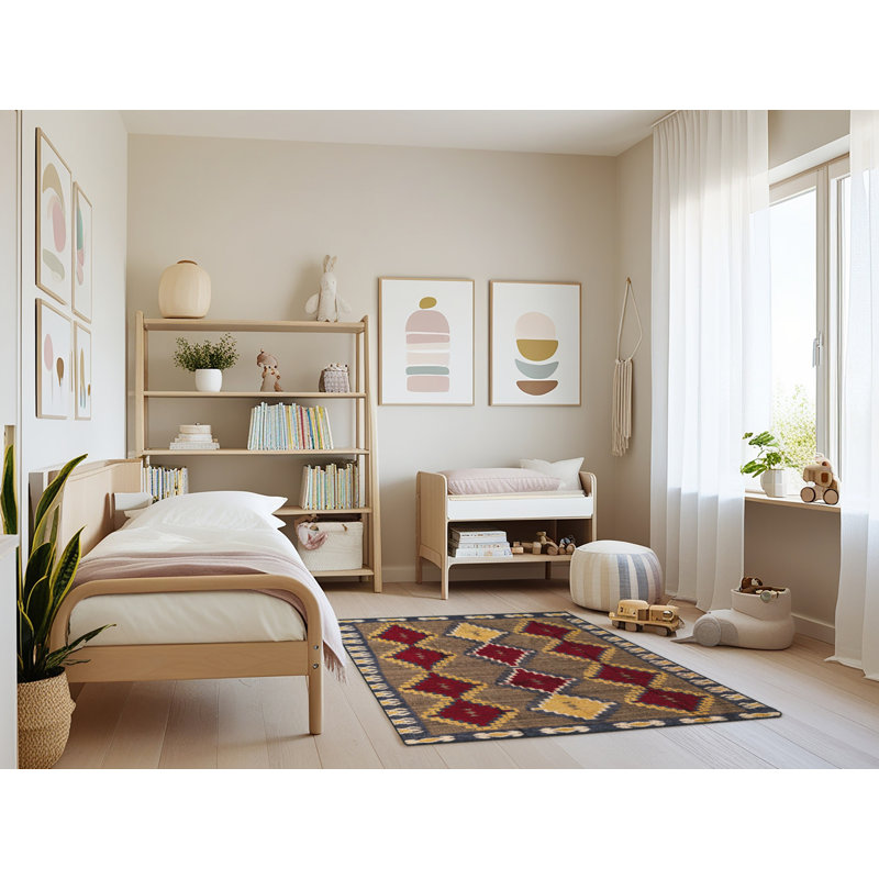 Abstract Indoor Rug, Rectangle 4' x 6'