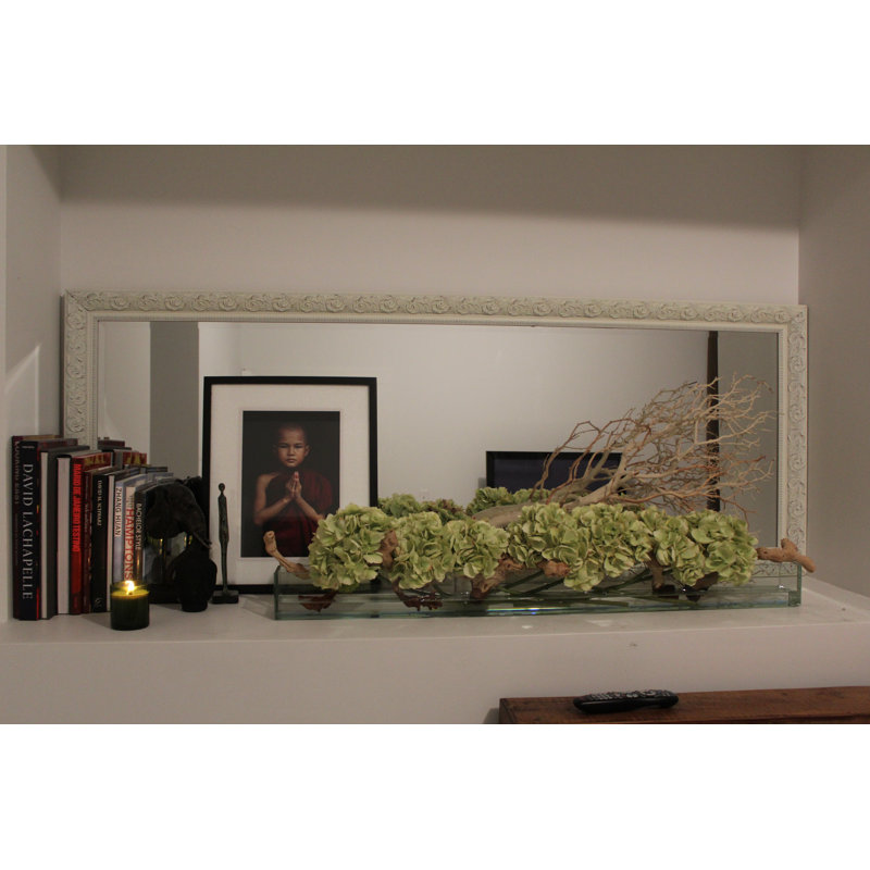 Hydrangea Arrangement in Planter, 8" H x 36" W x 6" D, Green
