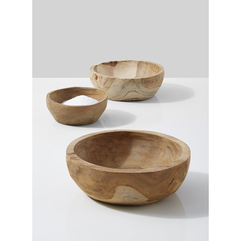 Millwood Pines Lalitha Teak Serving Bowl