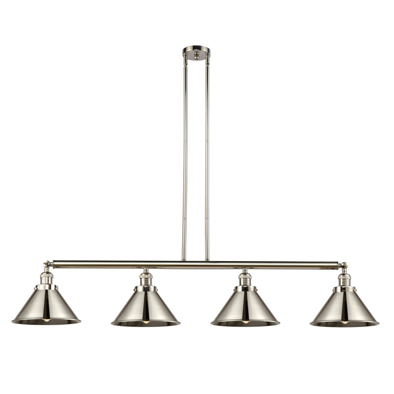 Luminaire suspendu pour îlot de cuisine 4 lumières lengby, DEL, Chrome poli, Chrome poli