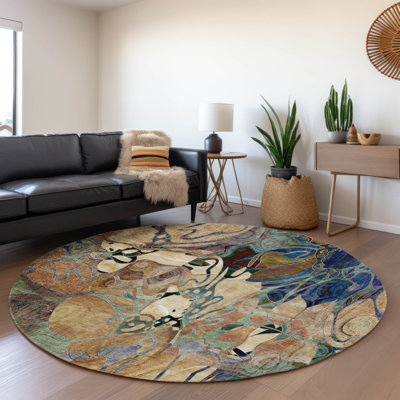 Premium Machine Washable Cerrito AMF558 Beige Rug
