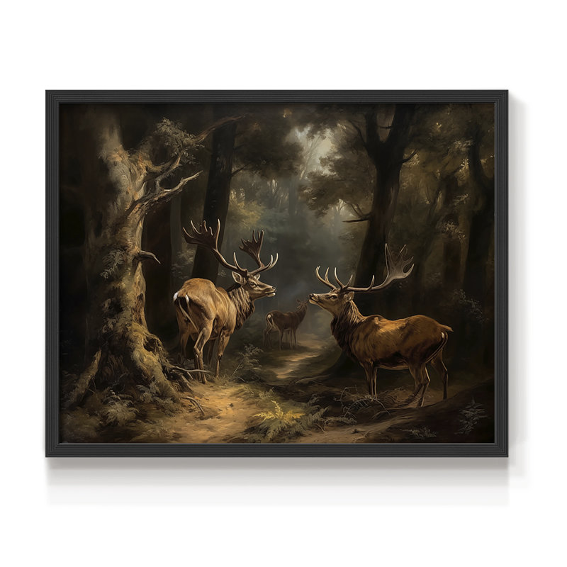 Faune - LII - Reproduction encadrée - Restickable, H 11 po x l 14 po, Noir, noir, noir, noir