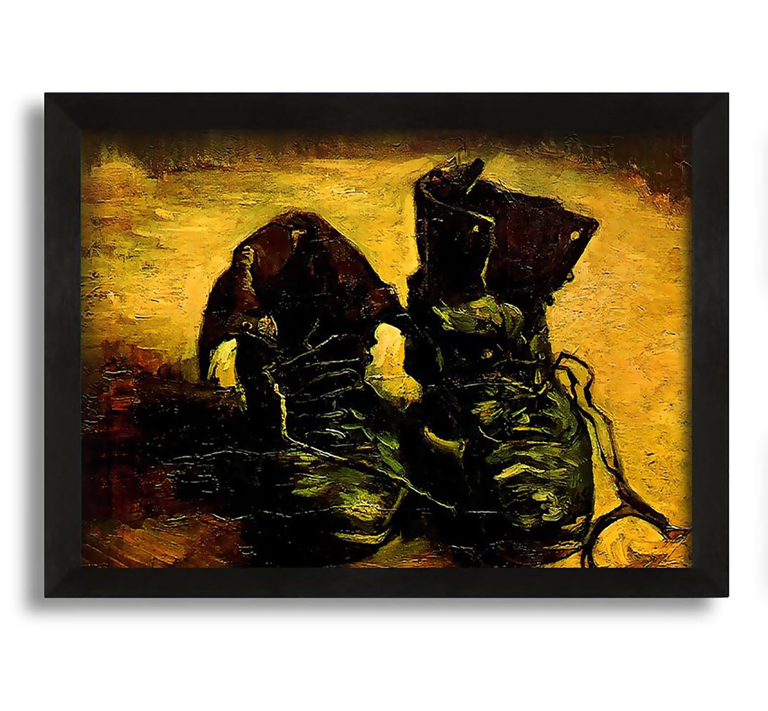 Gerahmtes Leinwandbild A Pair of Shoes von Vincent Van Gogh