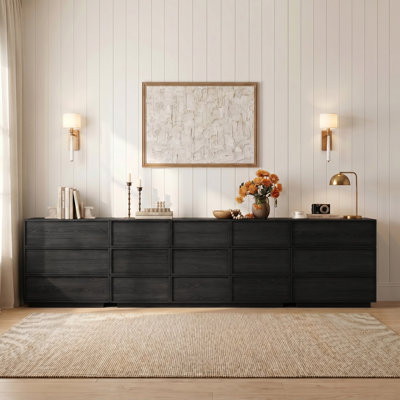 3 Pieces Bedroom Set (9-drawer Dresser & 3-drawer Dresser Set of 2)