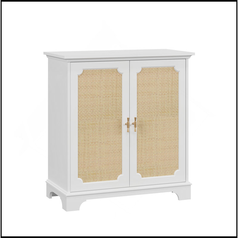 Sideboard Buffet Storage Liquor Cabinet With Rattan Decorated Doors, Kitchen Buffet Storage Cabinet,  Cupboard Console Table, Decorative Cabinet, Suitable For Corridors, Entrances, Living Rooms