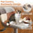 Swivel Adjustable Height Bar Stools, Faux Leather Upholstered Counter Stools, Modern Pub Stools-2067230981