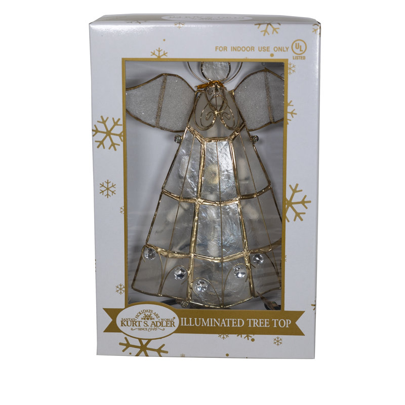 Shell / Capiz Christmas Tree Topper - Lighted