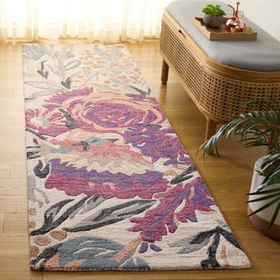 Tapis d'intérieur en laine touffeté à la main Jardin