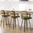 26.77" Upholstered Cane Back Counter & Bar Stool With Armrest-2129382415