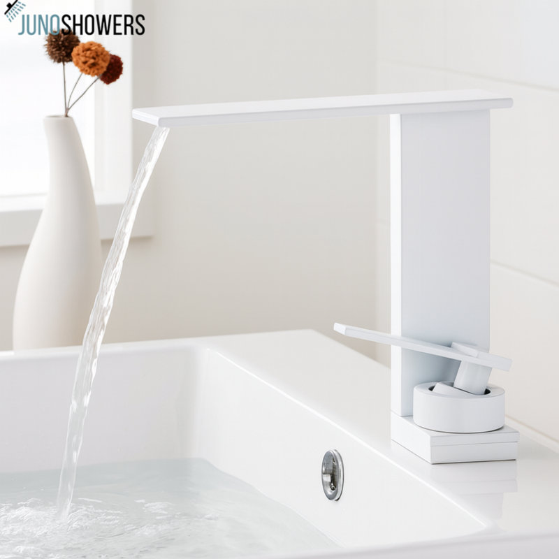Wall-Mounted Shower System with Thermostatic Valve and Handheld Spray, White