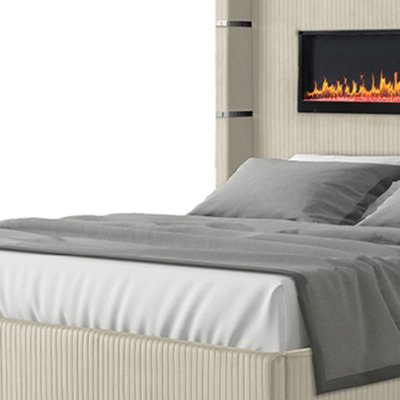 Ashray Upholstered Wingback Bed