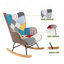 Chaise berçante, chaise berçante Mid-Century