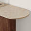 Penny Pillar Round Wood Console Table - Simple & Elegant Scandi Style-400279433