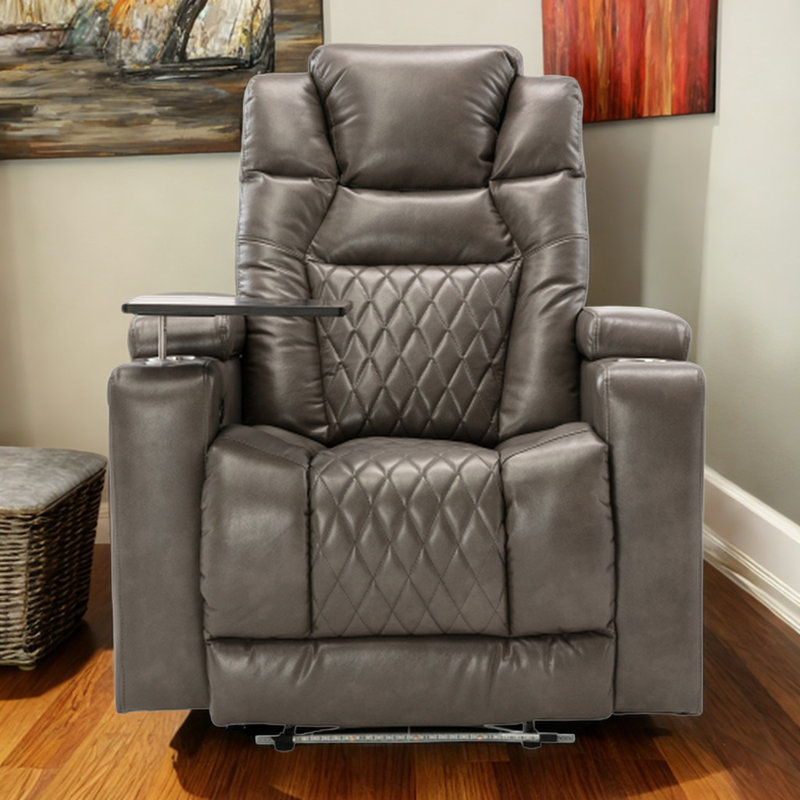 Fauteuil inclinable Power Motion, Similicuir gris