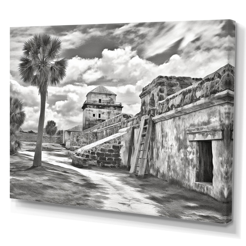 Noir et blanc Florida Sunshines State II, H 34 po x l 44 po x P 1,5 po, Toile tendue