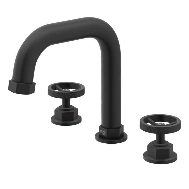 Robinet pour salle de bain à 3 trous Hart, Noir mat