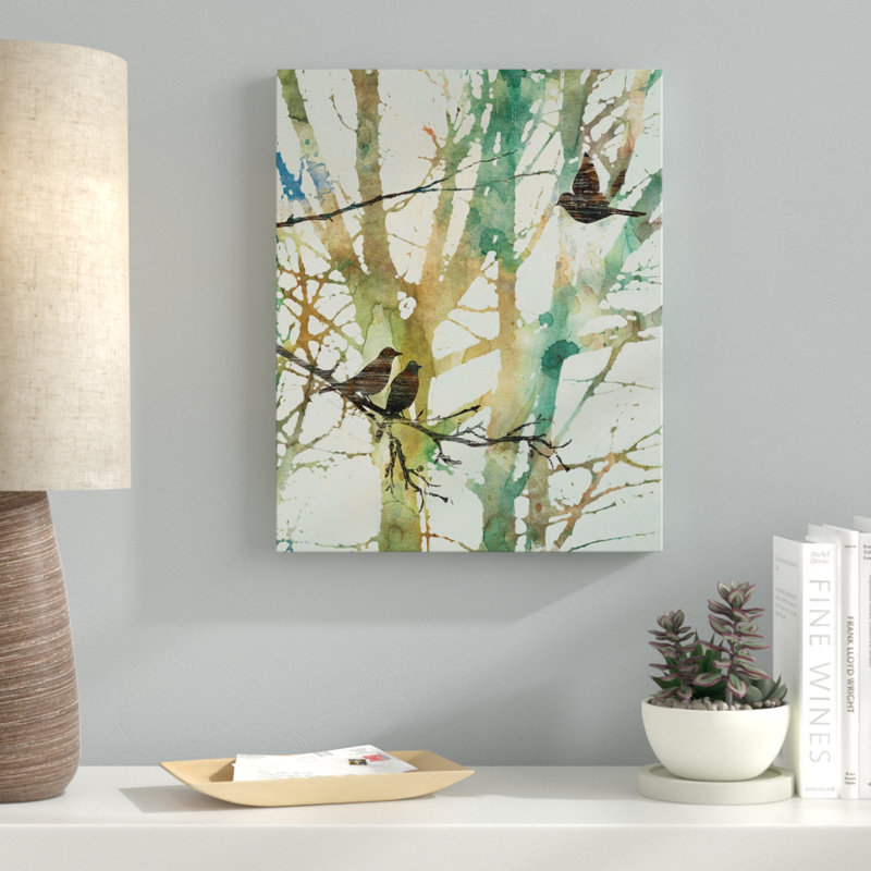 «Botanical Birds I», reproduction d'impression sur toile, H 36 po x l 48 po x P 1,5 po